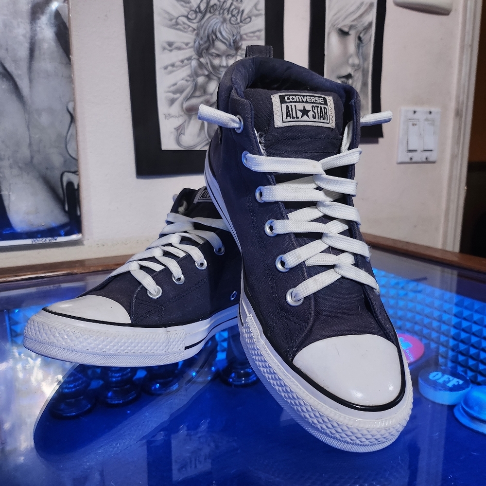 Converse Blue Mid Top